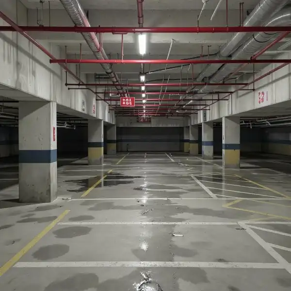 Многоуровневый паркинг бизнес-центра - до уборки